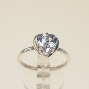Anello con acquamarina sintetica   taglia 12